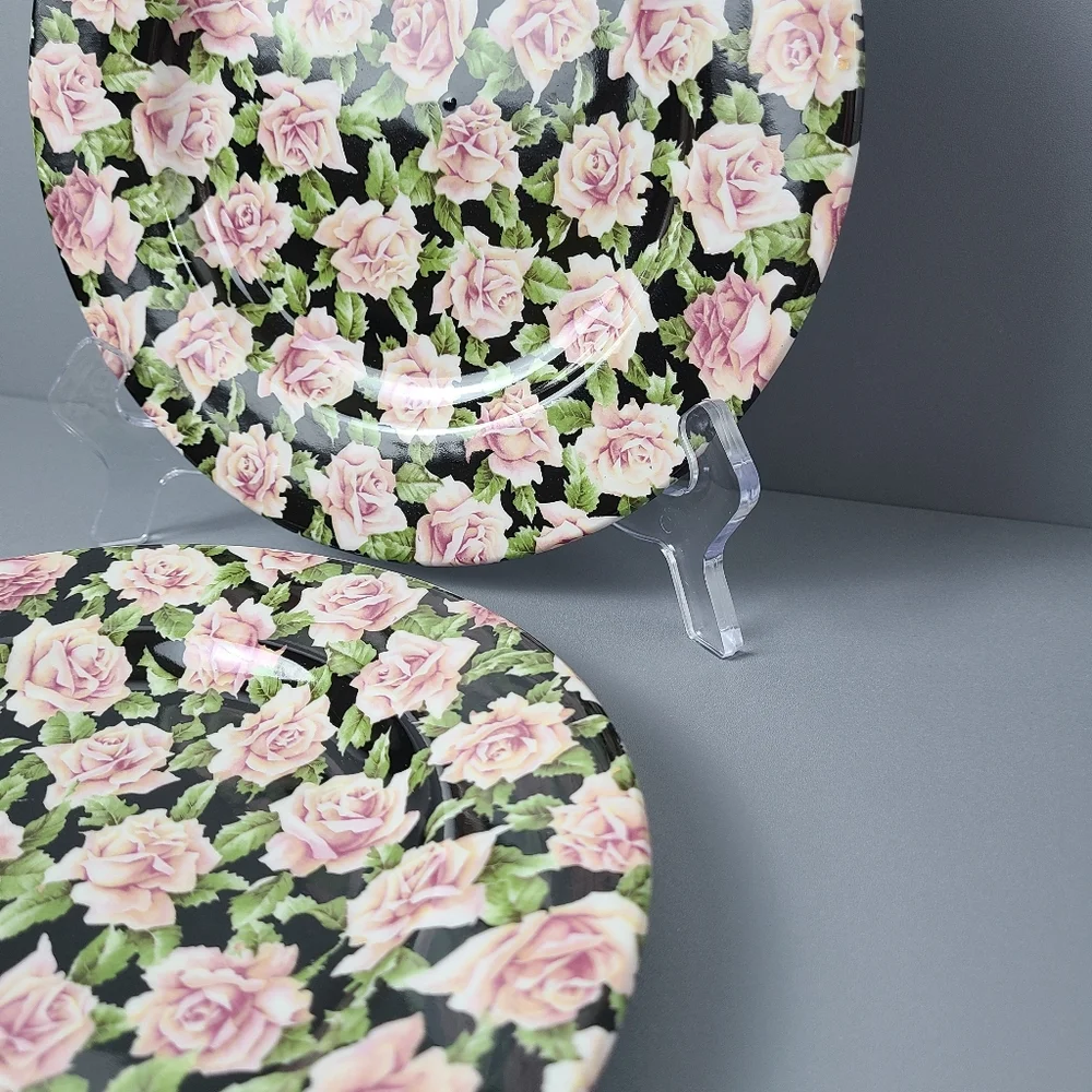 Churchill Super Vitrified Hotel Ware Floral Crownford Giftware Plates-Set of Two